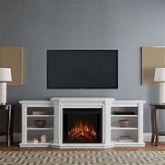 Image result for Small White TV Stand with Fireplace