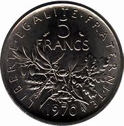Image result for 5 French Francs