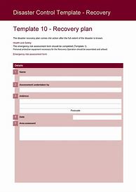 Image result for Disaster Recovery Plan Examples