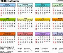 Image result for 2016 Calendar Printable One Page Word