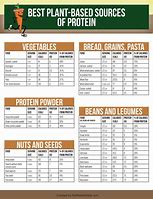 Image result for Vegan Protein Sources Chart