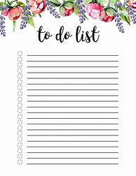 Image result for Blank Things to Do List