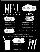 Image result for Black and White Menu Image Animated
