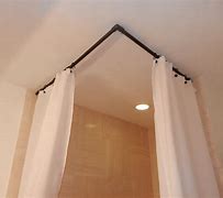 Image result for Suspended Shower Curtain Rod