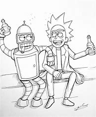 Image result for Dessin Rick Et Morty