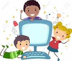 Image result for Children On Computers Clip Art