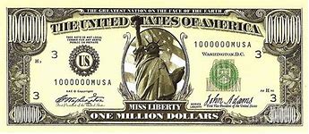 Image result for One Million Dollar Bill