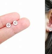 Image result for Metal Button Earring