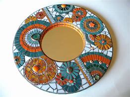 Image result for Round Mirror Mosaic Art
