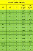Image result for Women's Shoe Size Measurement Chart