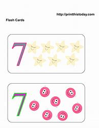 Image result for Number 7 Flash Card