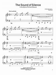 Image result for Sound of Silence Piano Sheet Music