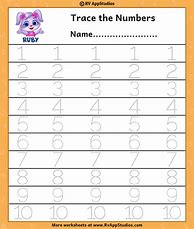 Image result for Dotted Number Tracing