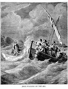 Image result for Jesus and Peter Walking On Water