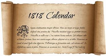 Image result for 1818 Calendar