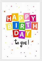 Image result for Print Happy Birthday Card
