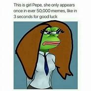 Image result for Pepe Frog Girl Meme