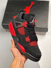 Image result for Jordan 4 Black and Red