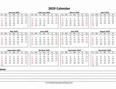 Image result for Calendar for the Year 2029