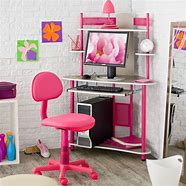 Image result for Girls Pink Computer Desk