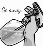 Image result for Be Gone Spray Meme