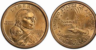 Image result for 2000P Sacagawea Dollar Wounded Eagle