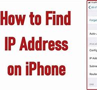 Image result for iPhone IP Address