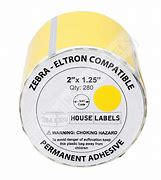 Image result for Yellow 2X4 Zebra Label