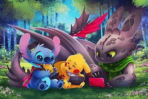 Image result for PC Wallpaper Toothless and Stitch