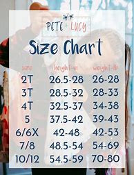 Image result for Girls Size Chart USA
