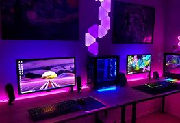 Image result for Dual Curved Monitor Setup