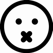 Image result for Mute Emoji Black and White