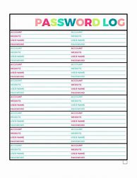 Image result for Free Printable Password Keeper Flowers