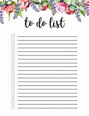 Image result for To Do List Form