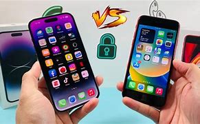 Image result for iPhone SE 2020 Next to iPhone 14 Pro