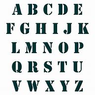 Image result for Stencil Alphabet Letters