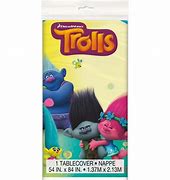 Image result for Trolls Plastic Table Cover
