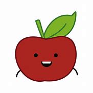 Image result for Cartoon Red Apple
