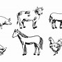 Image result for Farm Animals Clip Art Black White