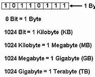 Image result for Bit/Byte Word Chart
