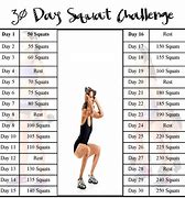 Image result for 30-Day Squat Challenge Chart