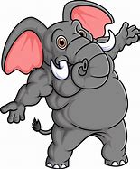 Image result for Strong Elephant Cartoon