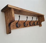 Image result for Rustic Wood Coat and Hat Rack
