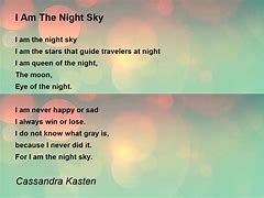 Image result for Poems About the Night Sky