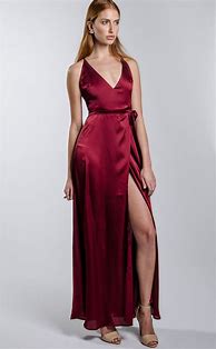Image result for Burgundy Wrap Dress