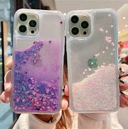 Image result for iPhone 12 Case Clear with Glitter Bumper