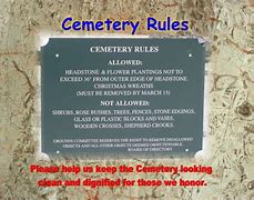 Image result for Cemetary Rules Sigh