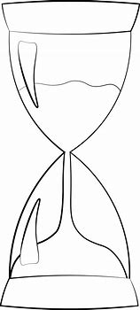 Image result for Black and White Hourglass Drawing