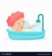 Image result for A Baby Taking a Bath Cartoon