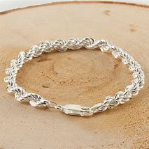 Image result for Silver Rope Chain Bracelet